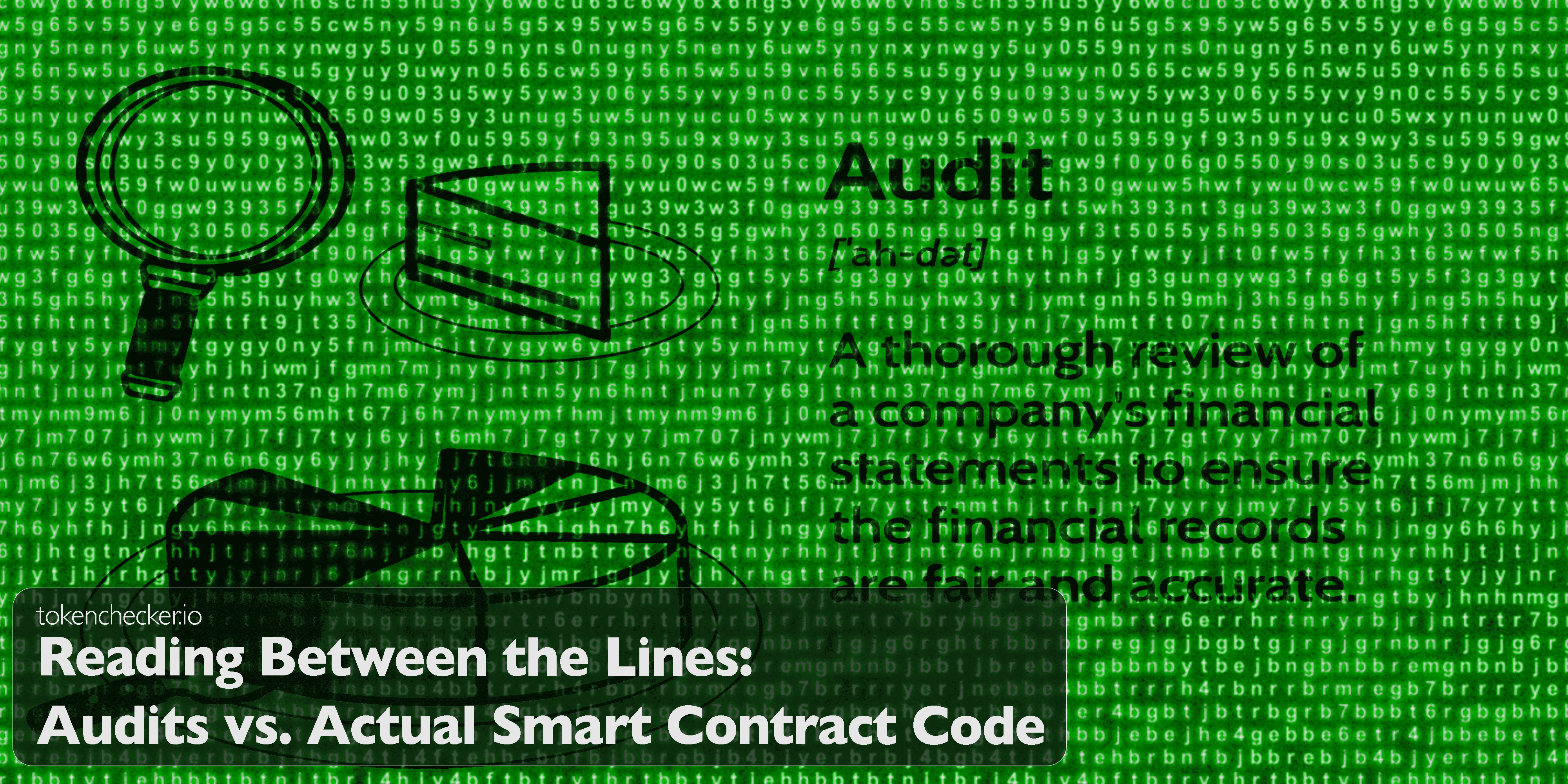 Illustration comparing audited source code to deployed bytecode