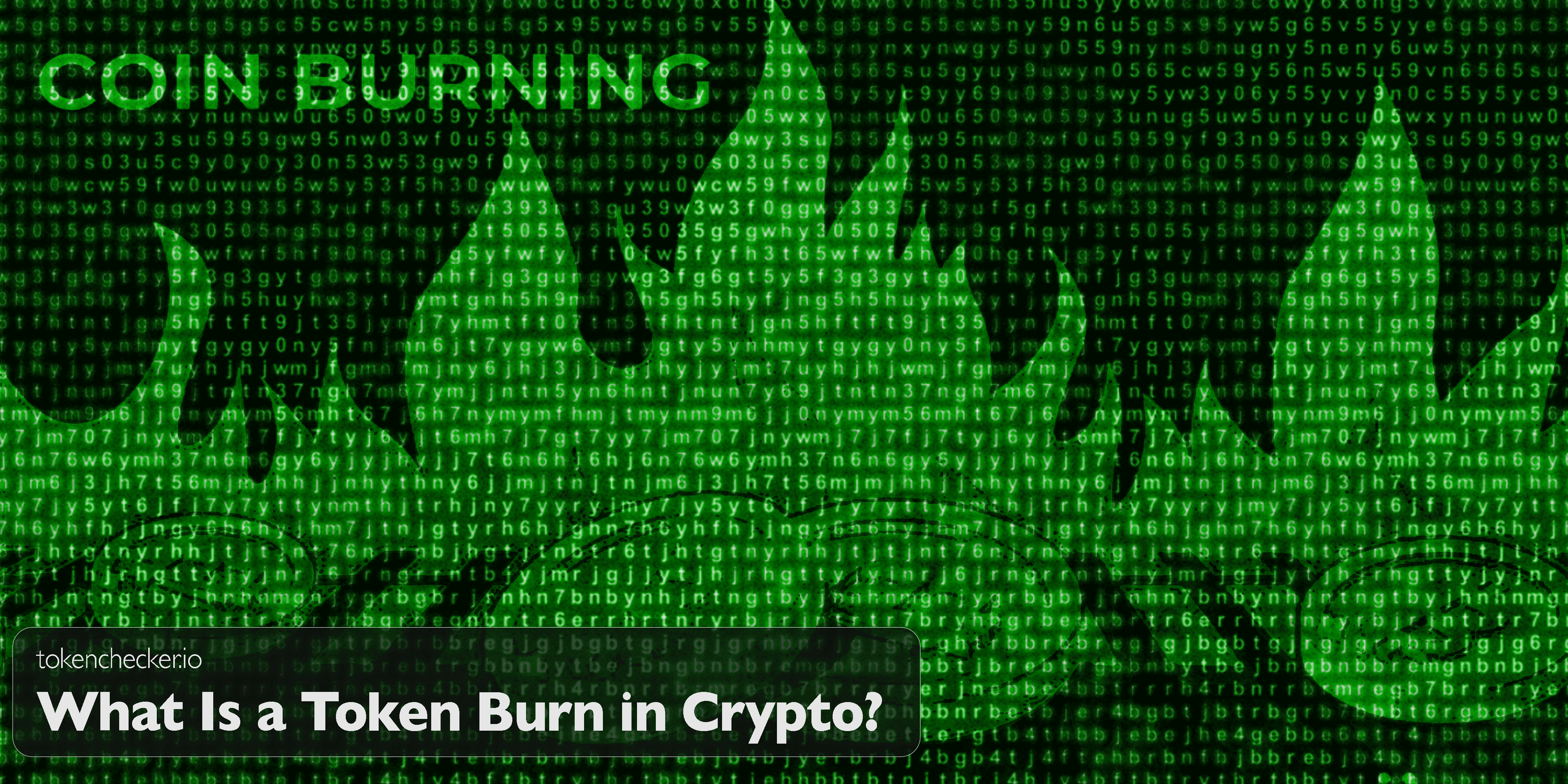 Illustration of a crypto token being burned