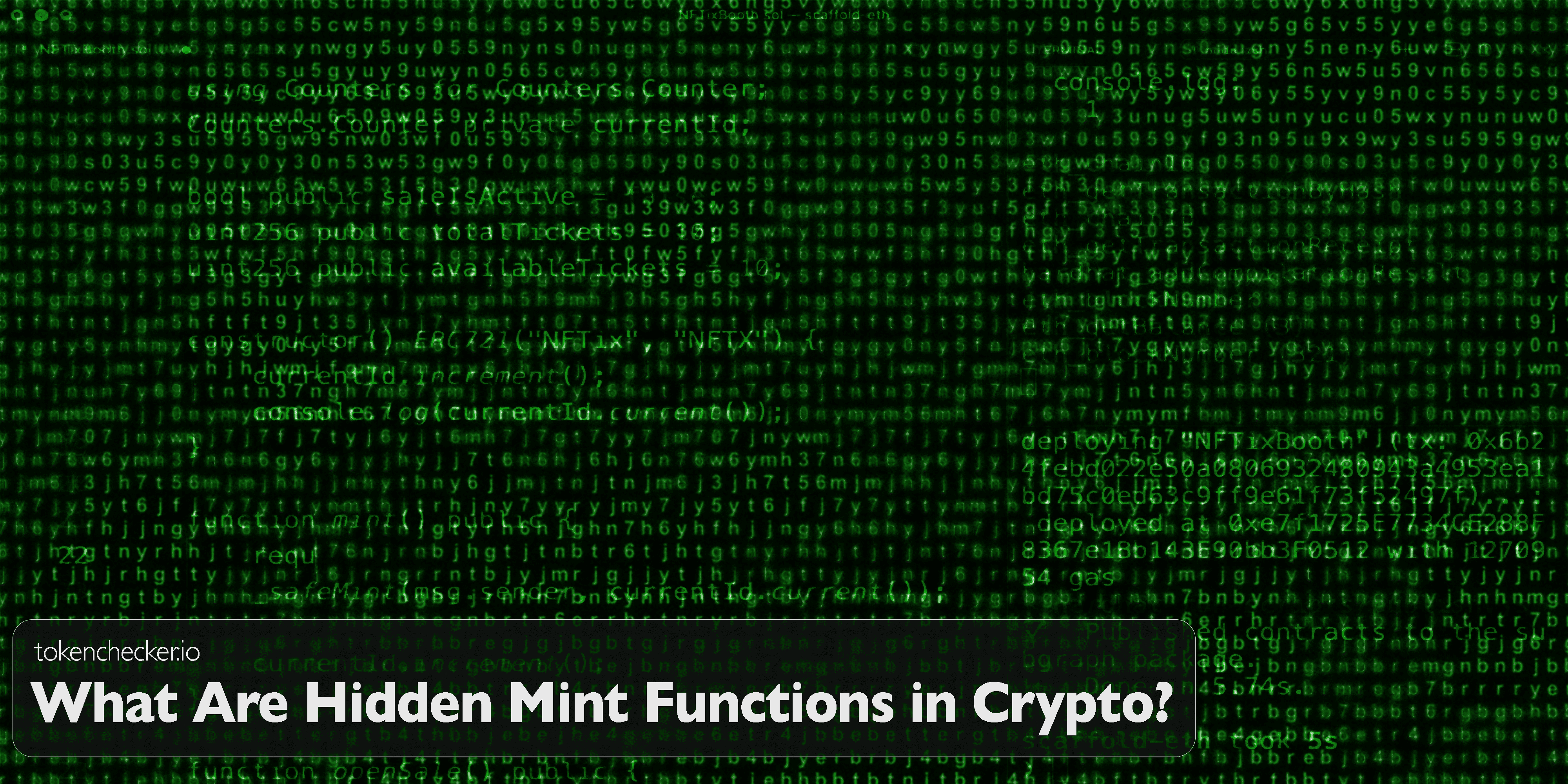 Illustration of a hidden mint function being exploited