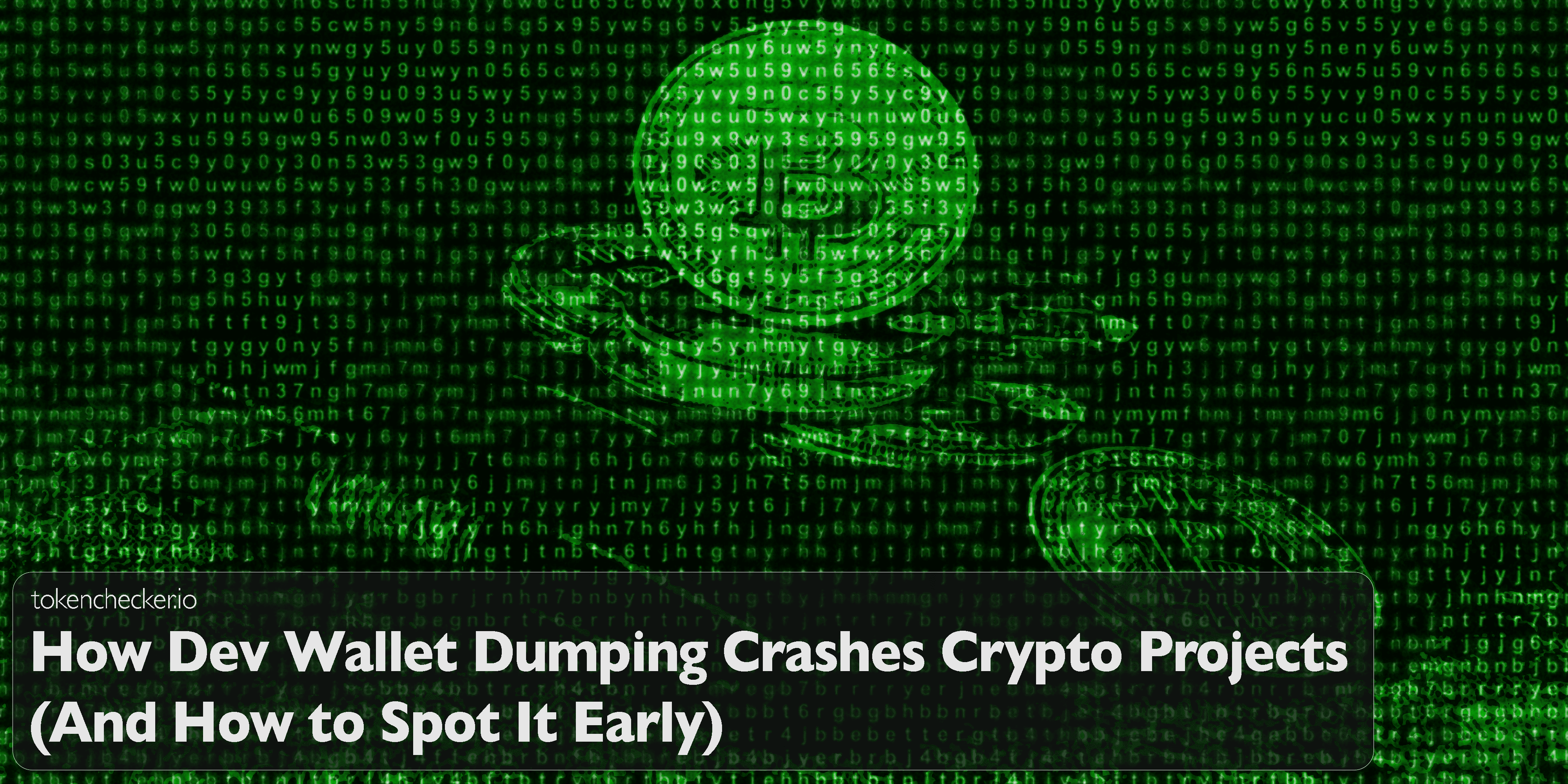 Illustration of a developer dumping tokens