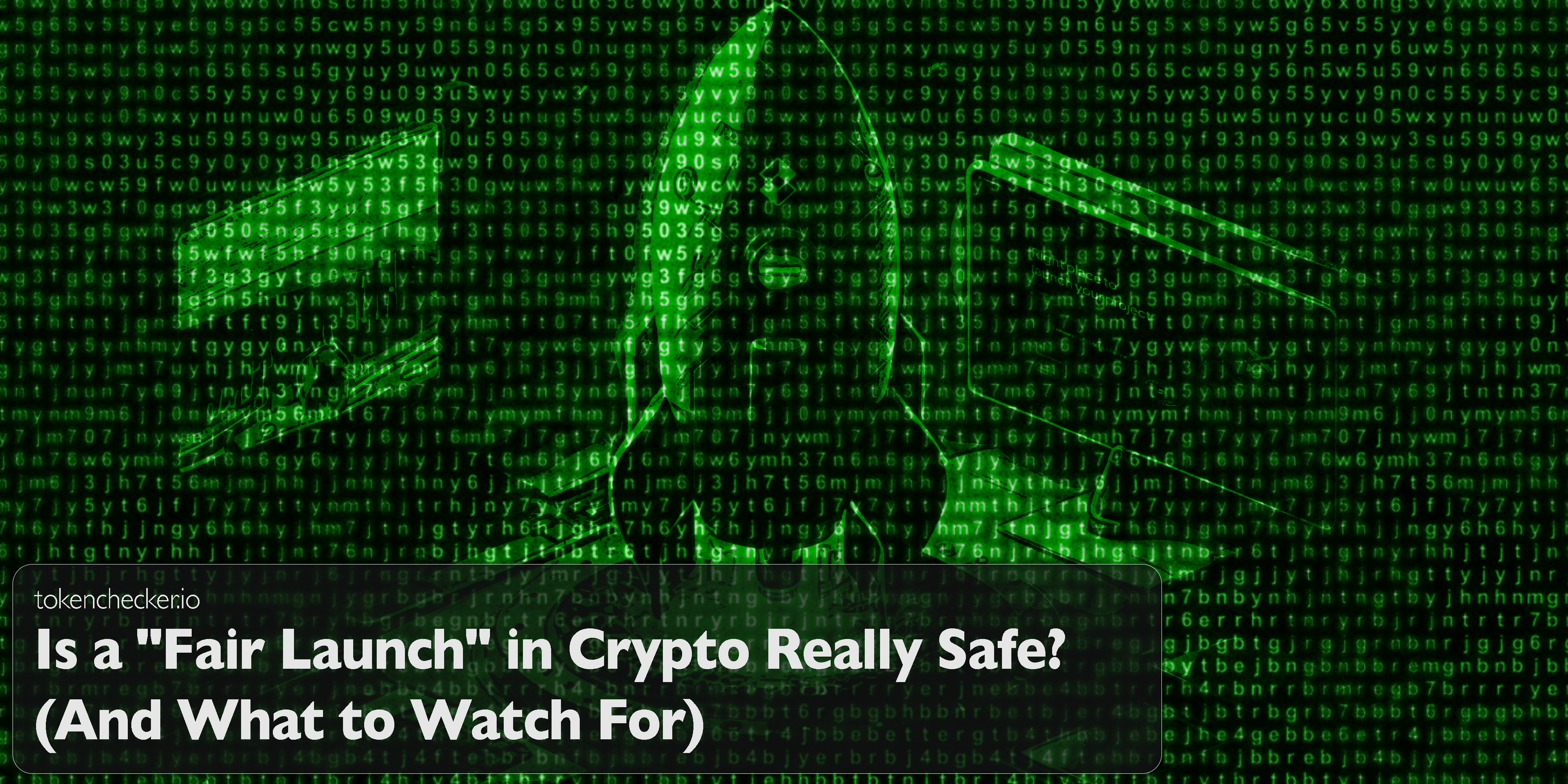 Illustration of a crypto fair launch with risks