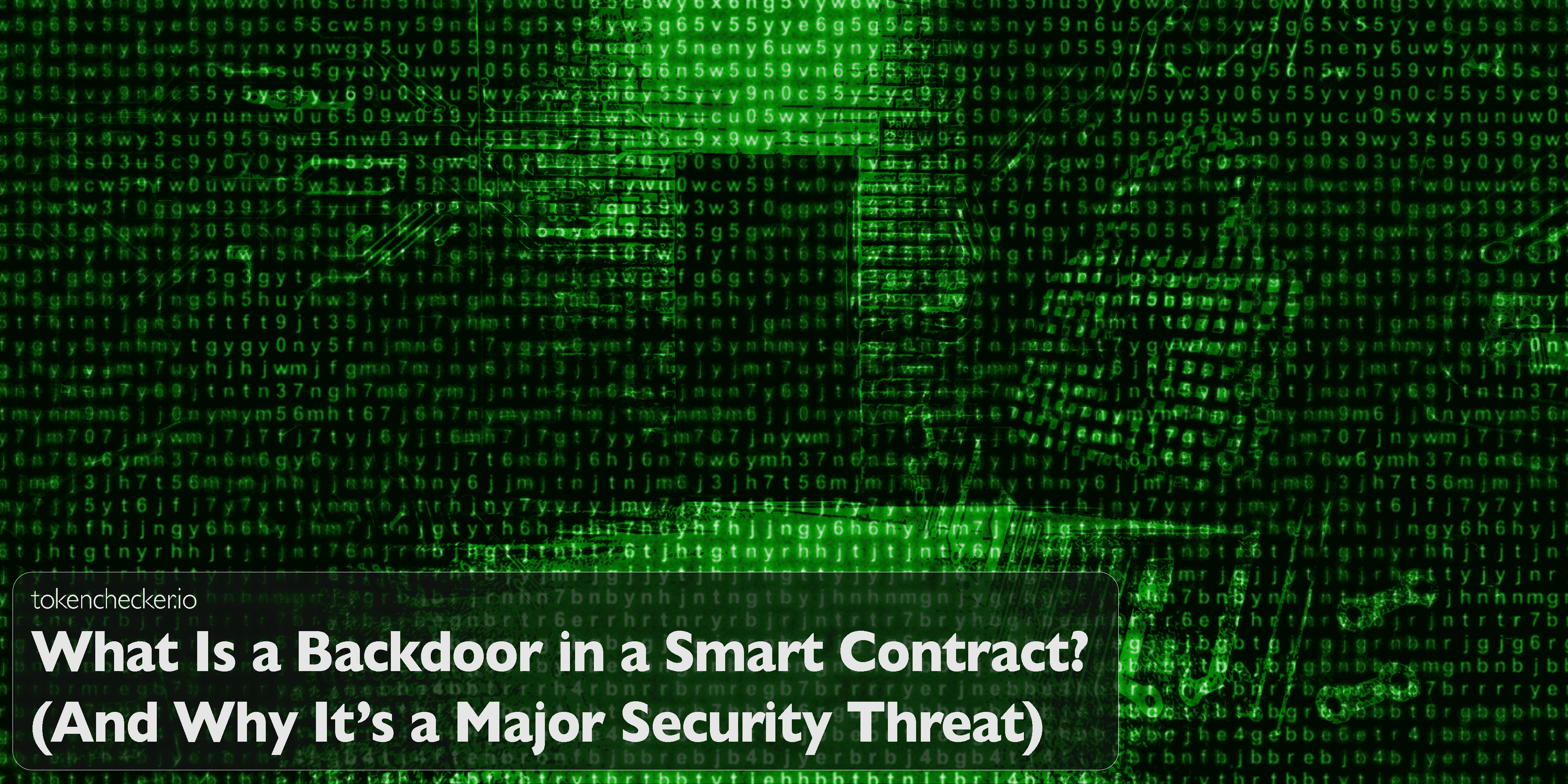 Illustration of a smart contract backdoor