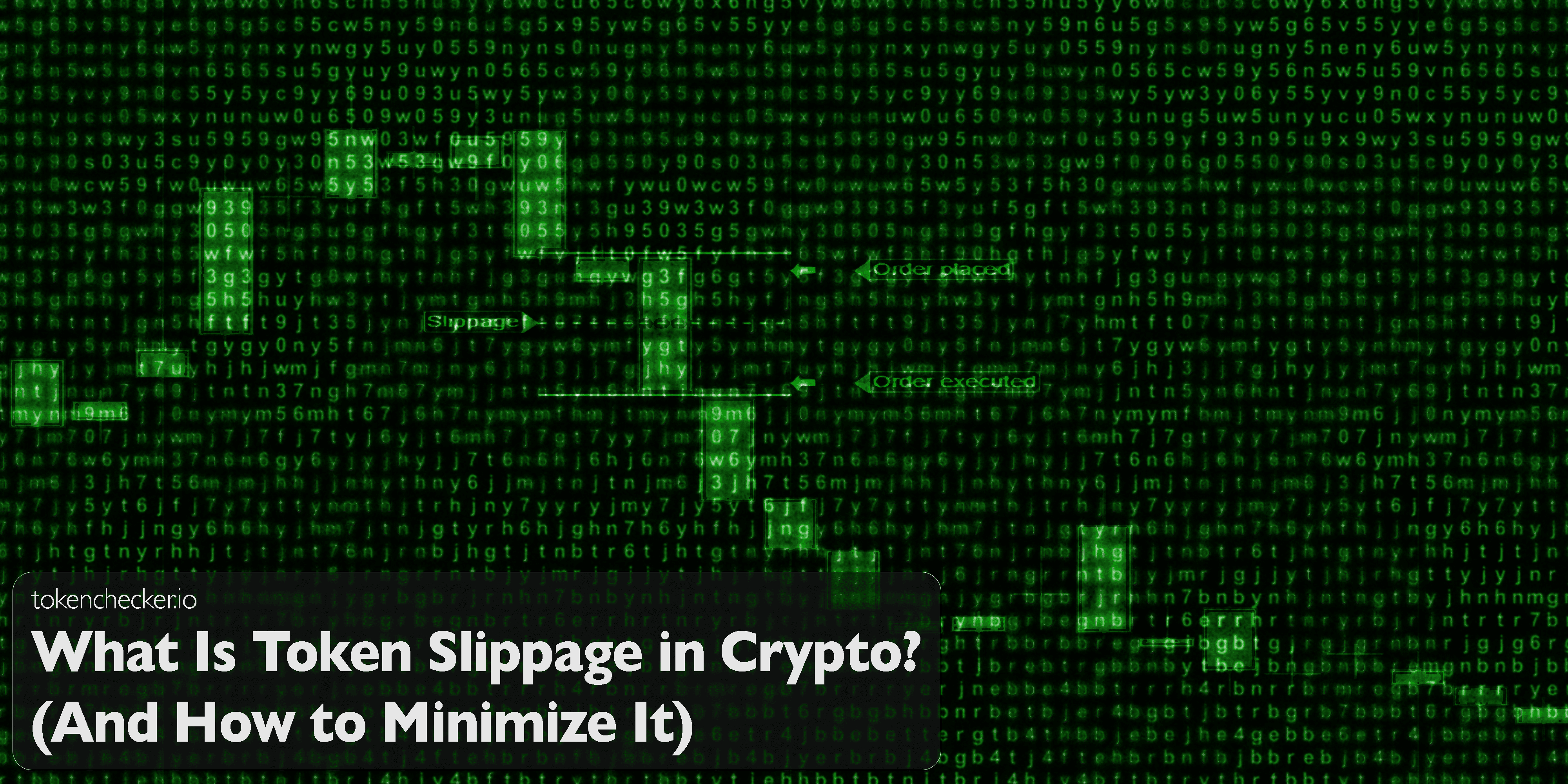 Illustration of token slippage in a crypto trade