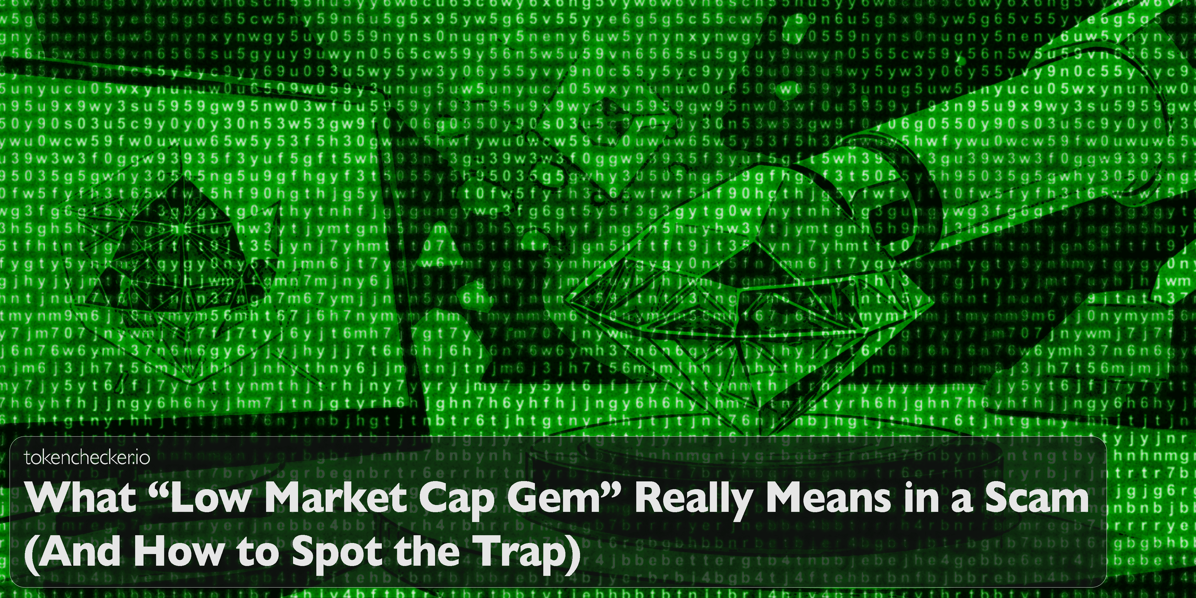 Illustration of a low market cap gem scam